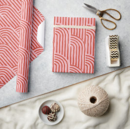 Röd och Rosa Candy cane Arch Wrapping Papper Presentpapper