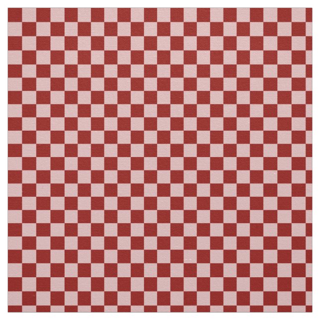 Röd och Rosa Checkerboard Tyg (Provkarta)