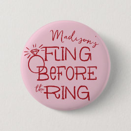 Röd och rosa doodle-skiss före ringen knapp