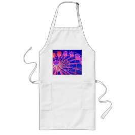 Röd och rosa Ferris-hjul Långt Förkläde