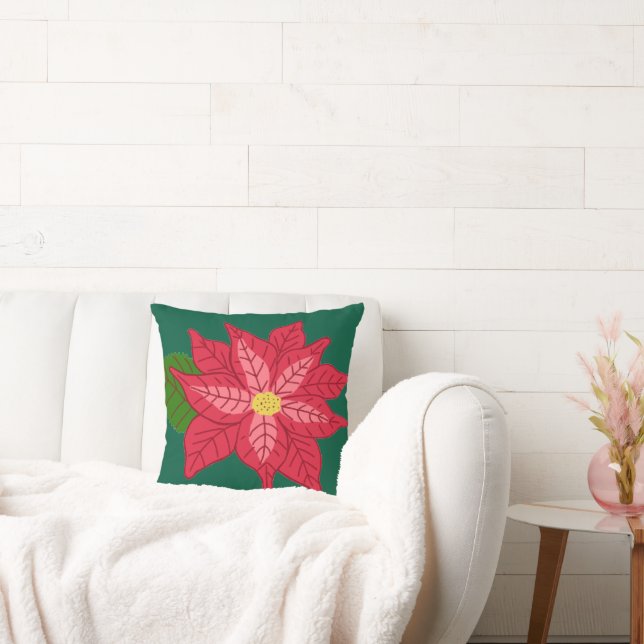 Röd och rosa julpoängstjärna kudde (Soffa)