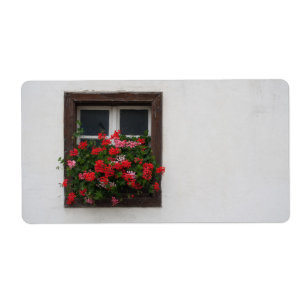Röd och rosa pelargonium fraktsedel