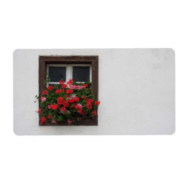 Röd och rosa pelargonium fraktsedel (Framsidan)