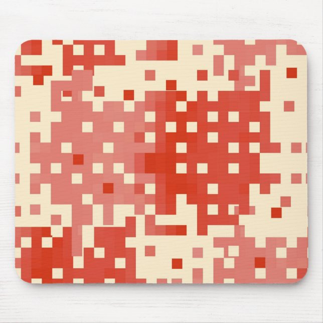 Röd och Rosa Pixel Mönster Musmatta (Framsidan)