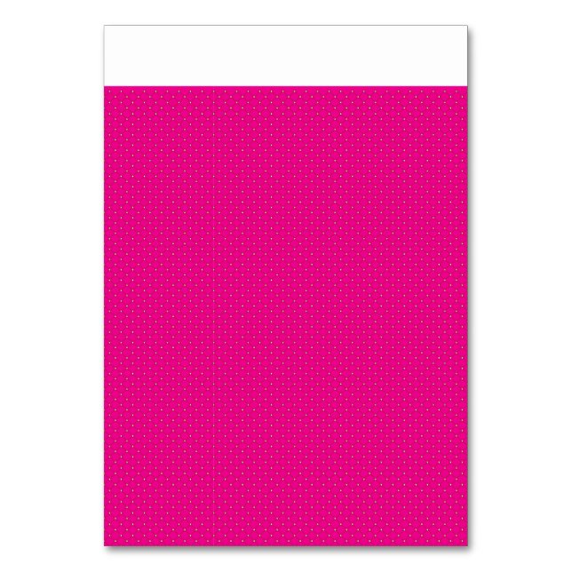 Röd och rosa polka-prickar pappra med jämnt fördel bordsnummer (Framsidan)