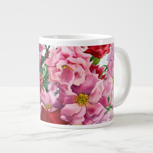 Röd och Rosa ros 2008 Jumbo Mugg (Framsida höger)