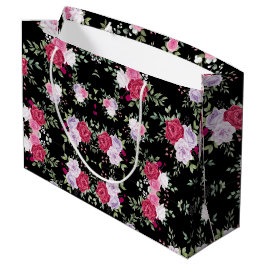 Röd och rosa vattenfärgsblomma Vintage mönster