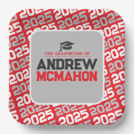 Röd och Silver Grått Personlig Studenten