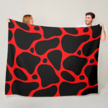 Röd och svart abstrakt giraffe mönster