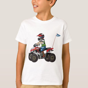 Röd och svart ATV-unge T-shirt
