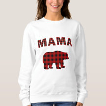 Röd och svart Buffalo Play Bear Sweatshirt