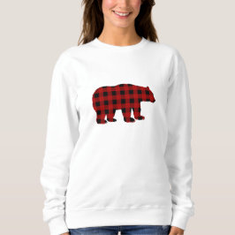 Röd och svart Buffalo Play Bear Sweatshirt T Shirt
