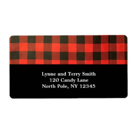 Röd och svart Buffalo-Play-etikett Fraktsedel