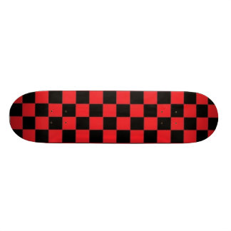 Röd och svart Checkerd Skateboard Bräda 20 Cm