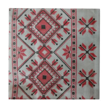 Röd och svart dekorativ ruta