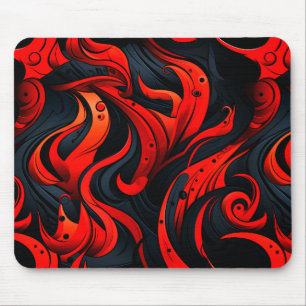 Röd och svart design musmatta