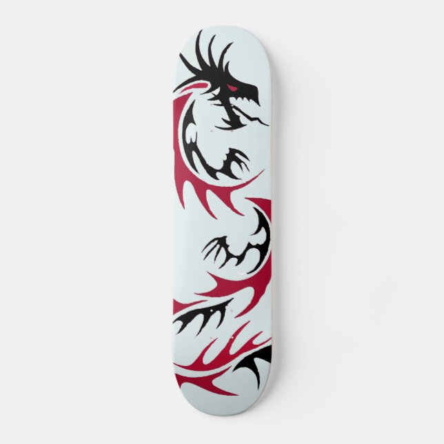 röd och svart drake skateboard bräda 20 cm (Framsida)