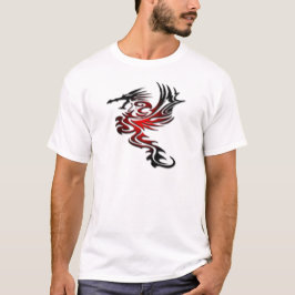 Röd och svart drake t-shirt
