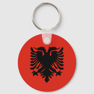 Röd och svart dubbel hövdad örnflagga av Albani Nyckelring