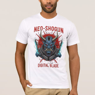 Röd och svart estetisk cyberpunk huvuddesign t shirt