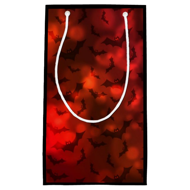 Röd och svart fladdermus och måne mönster (Framsidan)