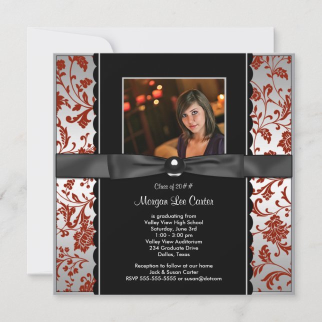 Röd och svart fotoutbildning tillkännagivande (Framsida)