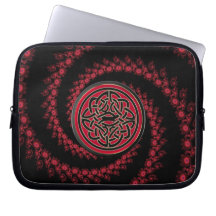 Röd och svart Fractal med den Celtic fnurran