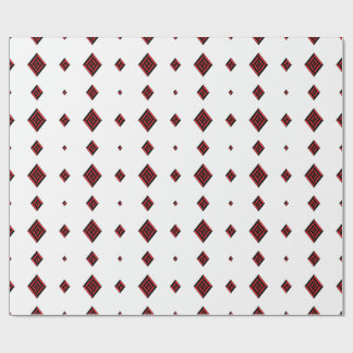Röd och svart geometrisk diamantmönster Modern Tot Presentpapper