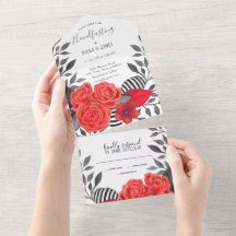 Röd och svart, gotisk Blommigt - handtag