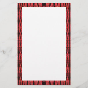 röd och svart gräns brevpapper