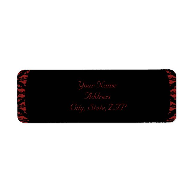 Röd och svart, gul Returadress Returadress Etikett (Framsidan)