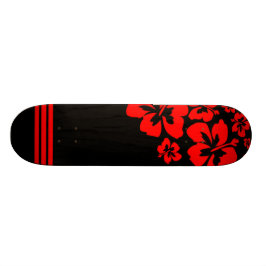 Röd och svart hawaiibo påverkat Skateboarddäck Skateboard Bräda 20,5 Cm