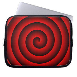 Röd och svart hypnotisk laptop sleeve
