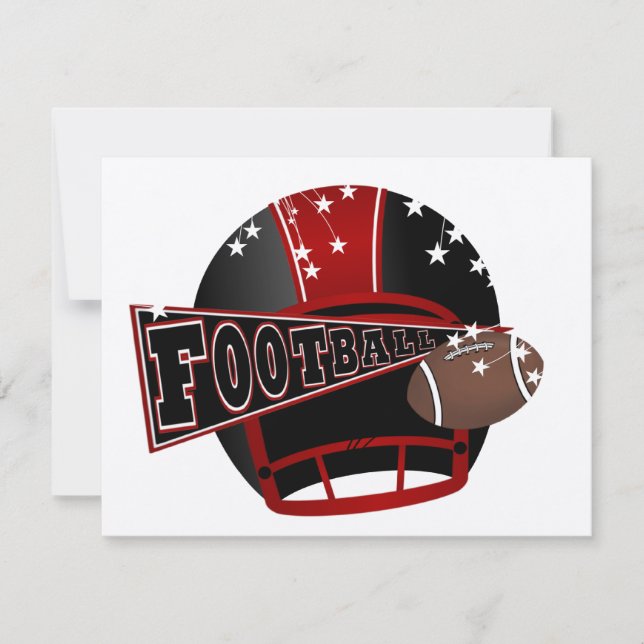 Röd och svart inbjudan till fotbollen - SRF (Framsida)