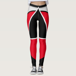 Röd och Svart Leggings