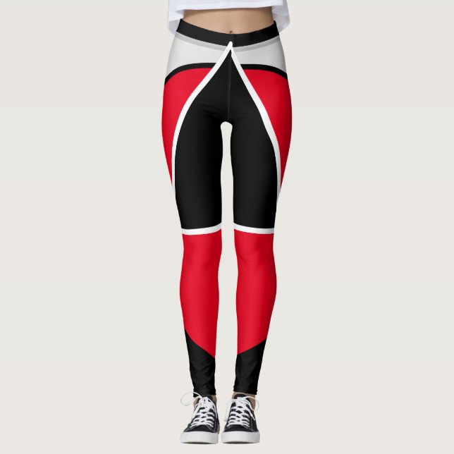 Röd och Svart Leggings (Framsida)