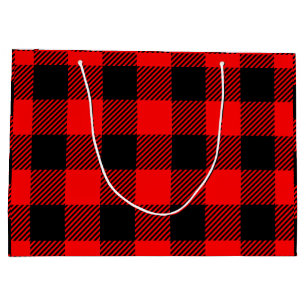 Röd och svart Lumberjackpläddekor för
