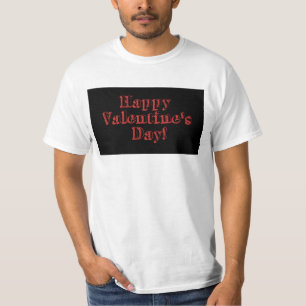 röd och svart lycklig alla hjärtans dag t shirt