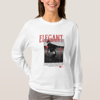 Röd och svart Maximalist Urban Streetwear Design T Shirt