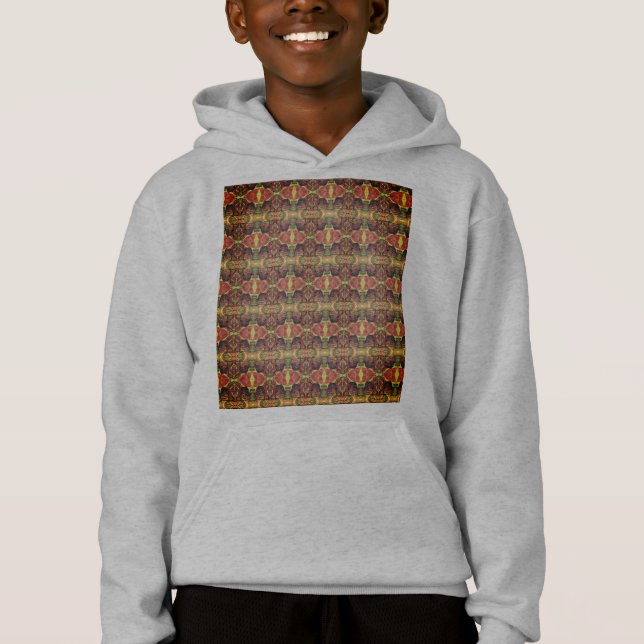 Röd och svart mönster t shirt (Framsida)