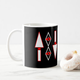 Röd och svart mönster,Trendinspiration Kaffemugg
