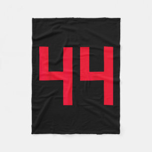 Röd och svart nummer 44 tröja spelare uniform #44 fleecefilt
