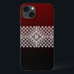 Röd och svart övertoning och vit nordisk design<br><div class="desc">Red and Black gradient och white Nordic Design från Lielvarde bälte Lettland</div>