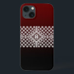 Röd och svart övertoning och vit nordisk design<br><div class="desc">Red and Black gradient och white Nordic Design från Lielvarde bälte Lettland</div>