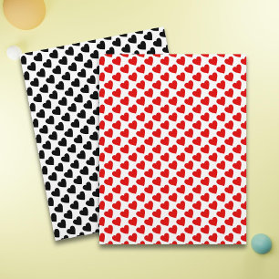 Röd och svart Papper av Kärlek, mönstrad skrapbok