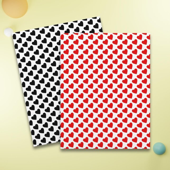 Röd och svart Papper av Kärlek, mönstrad skrapbok (Skapare uppladdad)