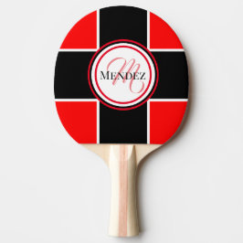 Röd och svart Ping Pong Paddle Pingisracket