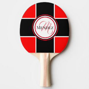 Röd och svart Ping Pong Paddle Pingisracket