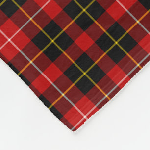 Röd och svart Play O'Connell Tartan Fleecefilt