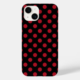 Röd och svart polka dots